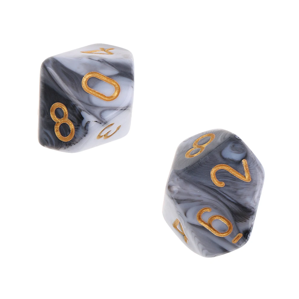 10 шт. 10 сторонних игральных костей D10 многогранные игральные кости DND для RPG MTG Подземелья и Драконы вечерние настольные игры