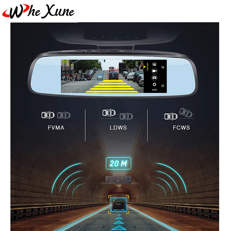 Whexune E09 7.84 &quotВидеорегистраторы для автомобилей 4 г Специальный кронштейн