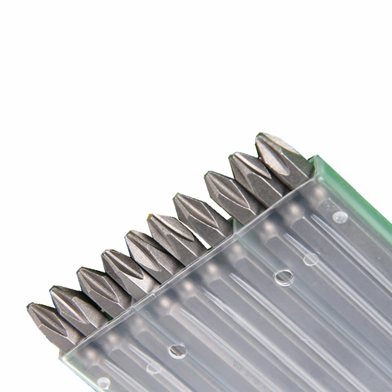 Отвертка Philips bits PH2 10 шт. 1/4 ''/6 35 мм магнитная длина 65/100 S2 легированная сталь
