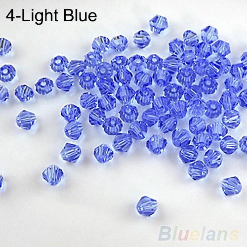 100 шт. свободные стеклянные конус Хрустальные шарики прокладки 4 мм прозрачный