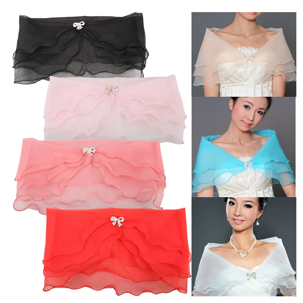 Свадебное свадебное болеро из органзы накидка вечерние коктейльные пальто Superb