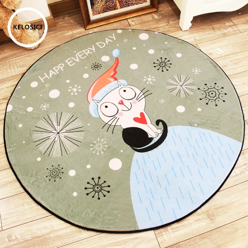

Round Carpets Living room bedroom Child computer chair floor mat Rug Swivel Swivel Chair Waterproof Non-slip Cartoon Kids Carpet