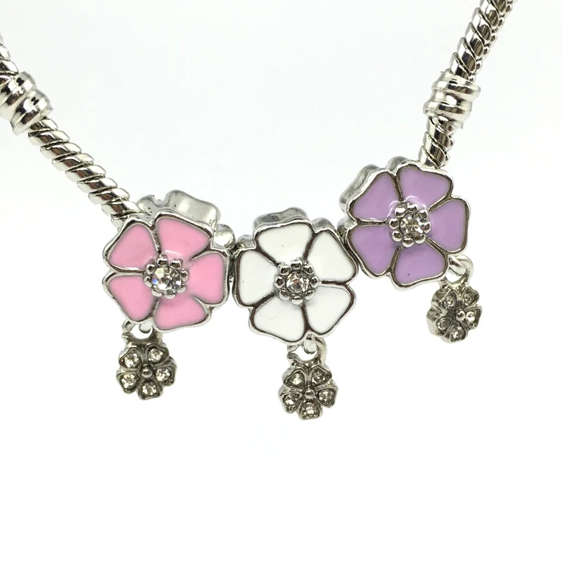 Подвеска в виде поэтического цветка с хрустальными европейскими бусинами