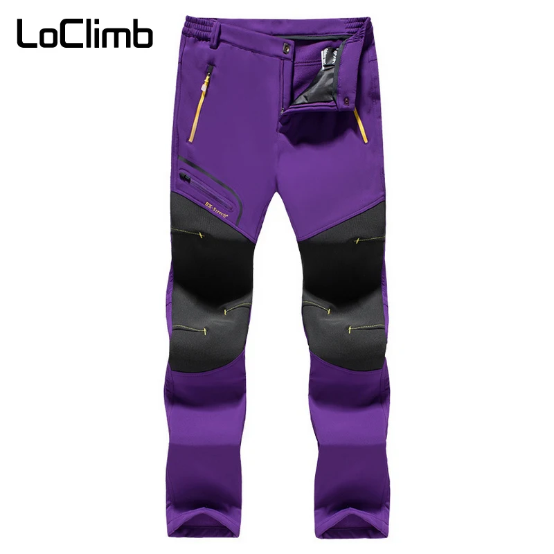 

Женские зимние Походные штаны LoClimb 5XL, водонепроницаемые флисовые брюки Softshell для женщин, уличные лыжные штаны для треккинга AW152