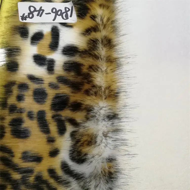 Искусственная кожа животных плюшевая леопардовая ткань для волос Экологически