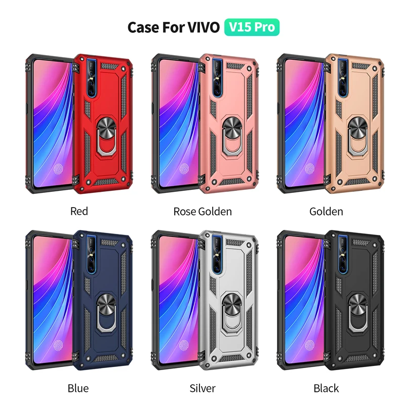 Чехол для VIVO V15 Pro Y17 Nex S сержант кольцо Броня держатель Противоударная задняя