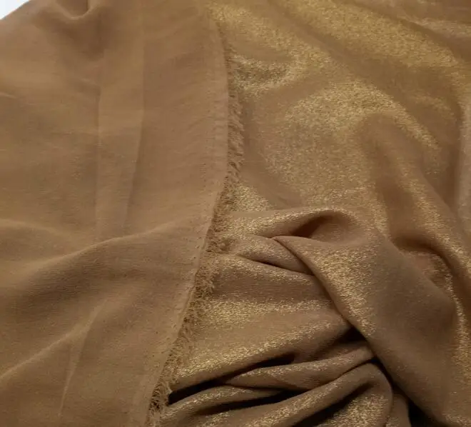 Brown Блестящая шифоновая ткань, мягкая, бронзовая, волшебный цвет, дышащая, сделай сам, ткань для платья 100 см* 150 см - Цвет: Brown