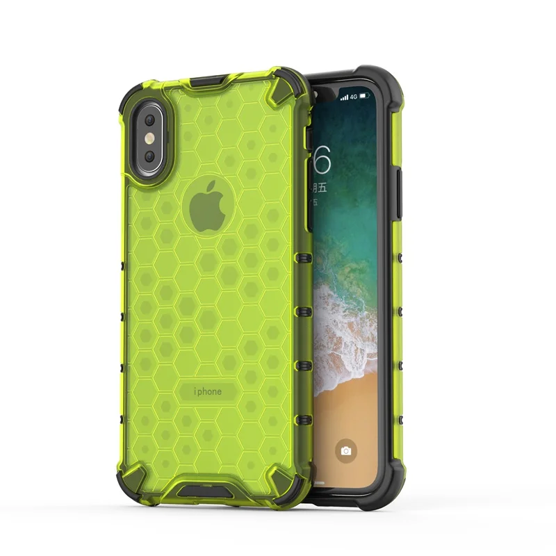 Гибридный защитный чехол из ТПУ+ поликарбоната для iPhone XS Max XR XS X 7 8 6 6S Plus, прозрачный противоударный чехол с Сотами для iPhone 11 Pro Max 11 Pro