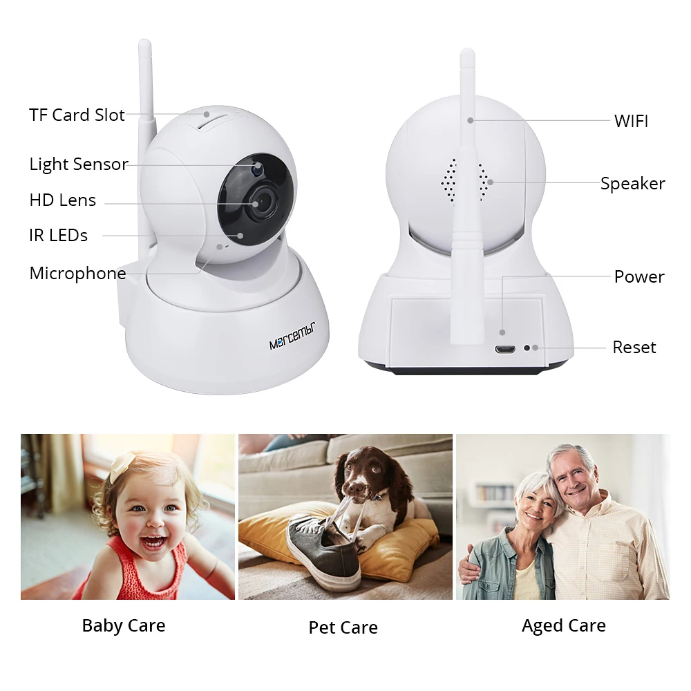 Morcembr P2P 1.0MP IP Camera Wireless Mini Video Wifi 720P Security Surveillance CCTV Cameras Android iPhone OS Access | Безопасность и