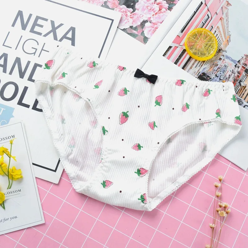 SP & CITY японское нижнее белье из хлопка с мультяшным фруктовым принтом для