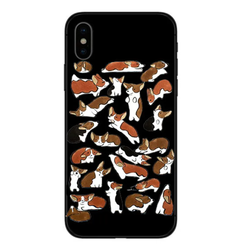 Мягкий чехол из ТПУ Corgi Bumbum bonito Animal Filhote de Cachorro для iPhone 7 8 PLUS X XS 11Pro Max|Бамперы| |
