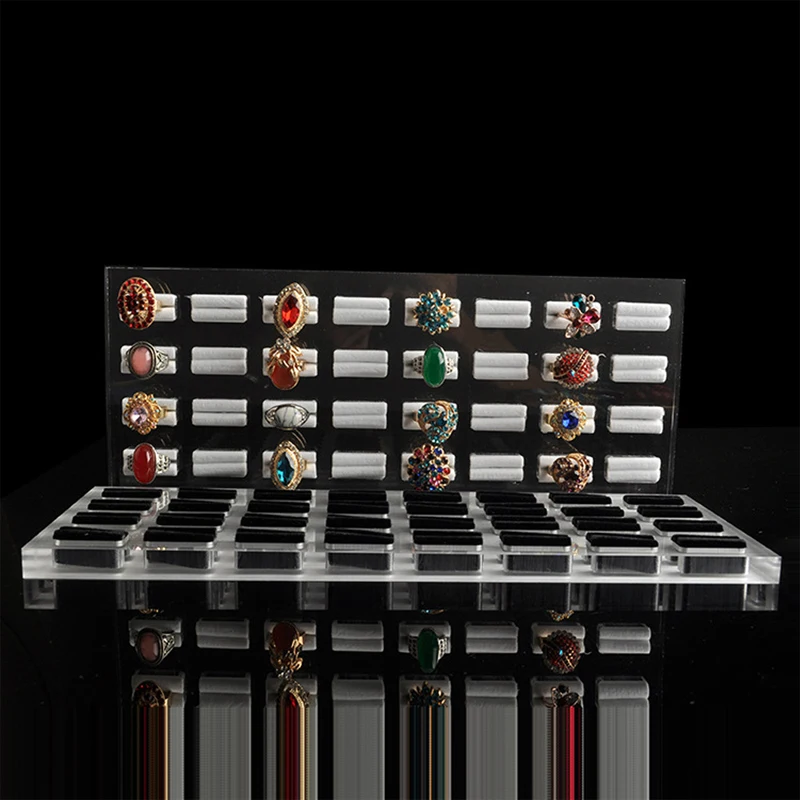 Модный акриловый держатель органайзер для кольца на палец с 32 отделениями