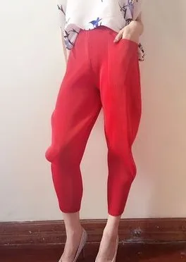 Складные штаны-шаровары Miyake для отдыха в европейском стиле на весну и лето