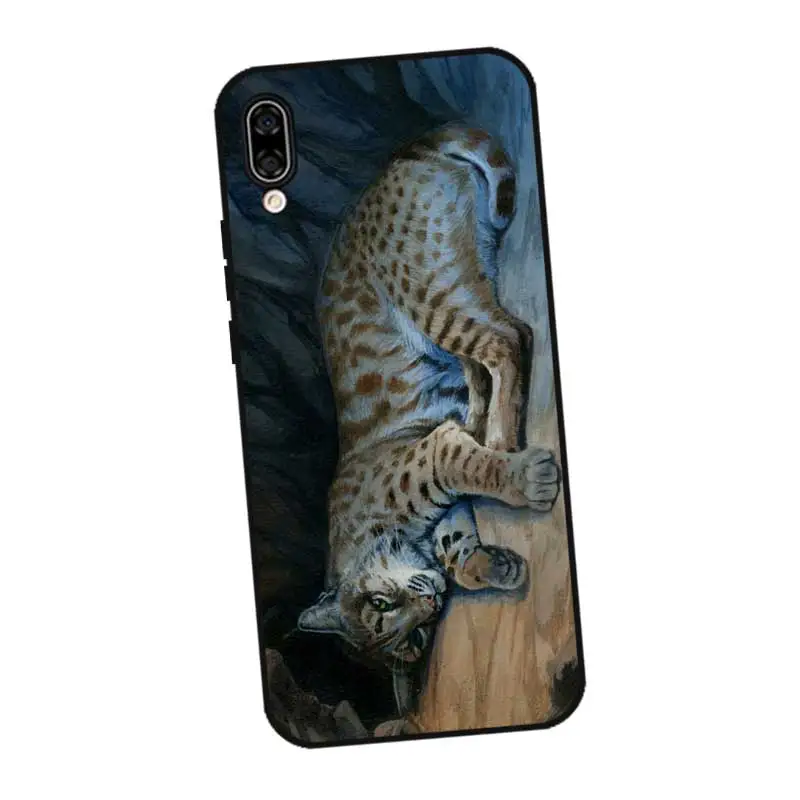 N440 Tiger Lion Animal Black Silicone Case Cover For Huawei Honor 6A 6C 6X 7C 7X 8 Lite Pro |