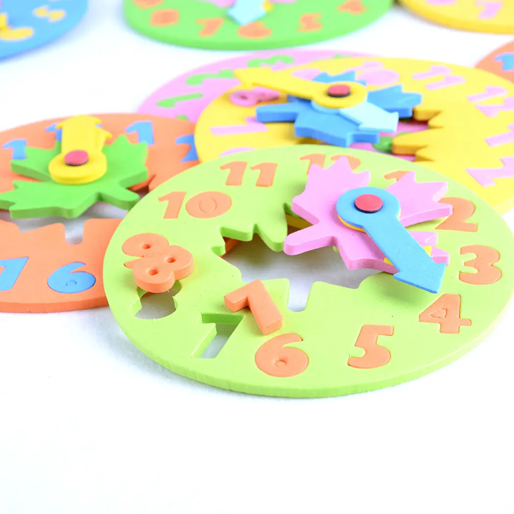 10 комплектов детская игрушка Паззл креативные DIY часы обучающая Раннее обучение