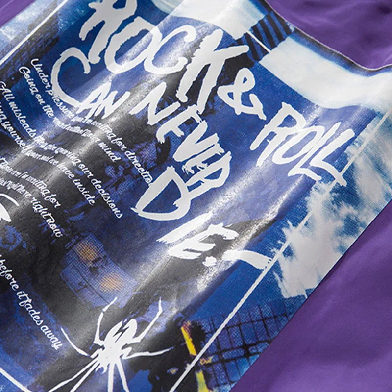 

Hip hop Street dance Jacket Men's Clothing Spring rock and roll Print Thin Loose Casual Windbreaker Jackets String label Coats