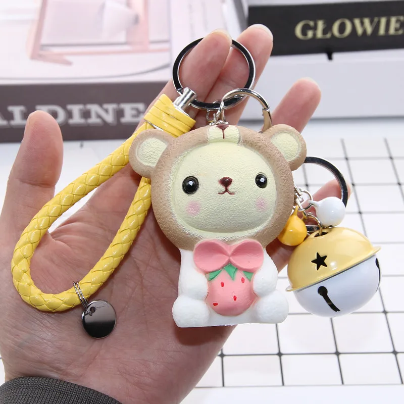 2019 New Bear Powder Moving Liquid Key Ring fantasy keychain Glitter Quicksand Star Keychain Car Pendant Creative Gift | Украшения и
