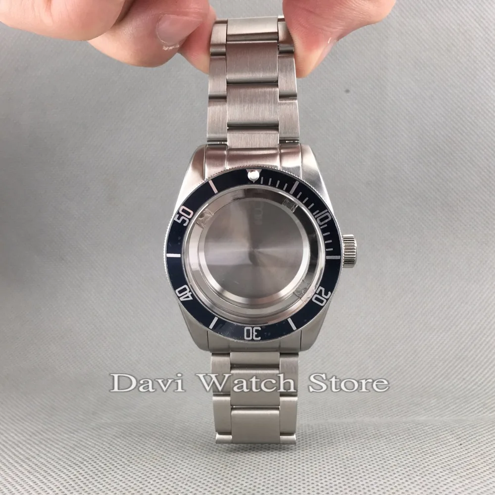 41 мм корпус часов + синий ободок подходит для ETA 2836 Miyota 8205 8215 821A Mingzhu/DG 2813 3804