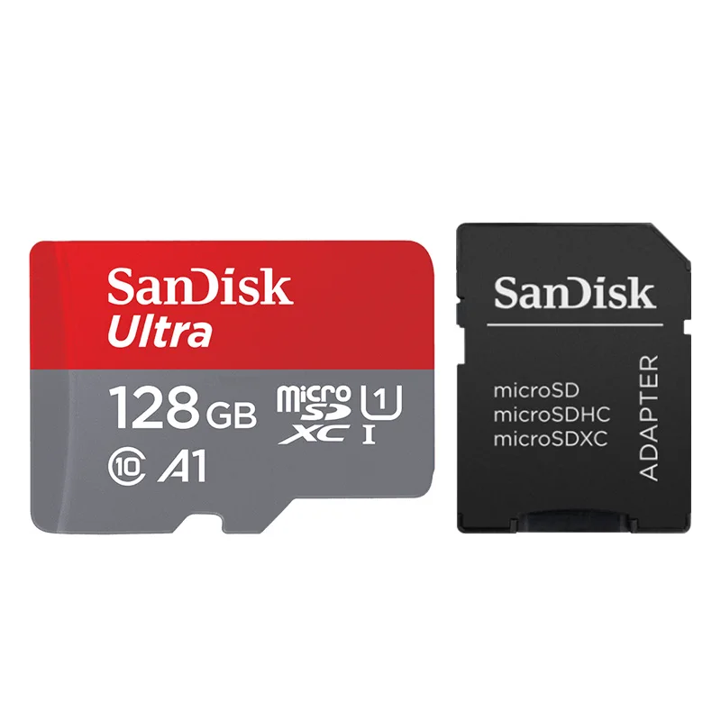 128GB Карта памяти Micro SD TF C10 слот для карт памяти и адаптер высокий, для хранения памяти-16G/32G 64G 128G 200G 256G TF карта Скорость 98 МБ/с. для мобильного телефона - Емкость: 128GB