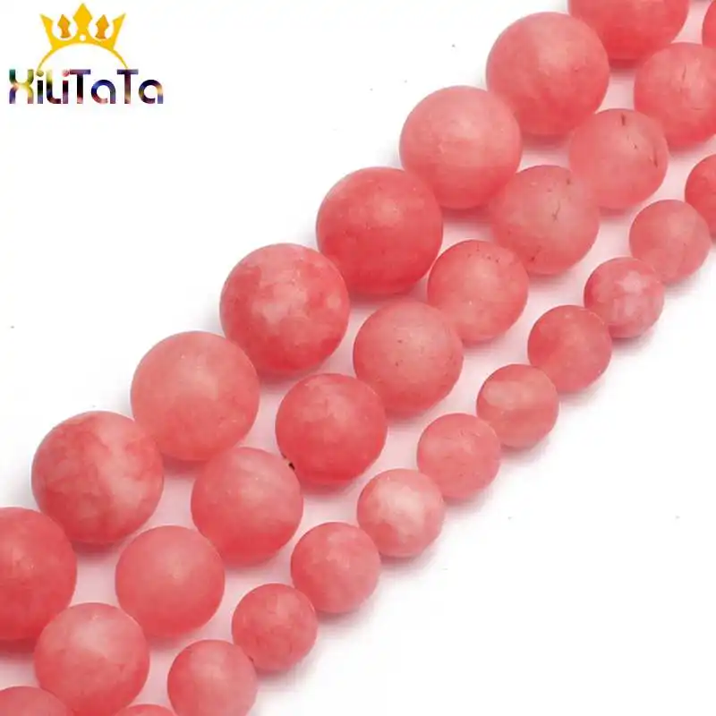 Светильник-красные зеркальные бусины Матовые Круглые бусины-разделители 15