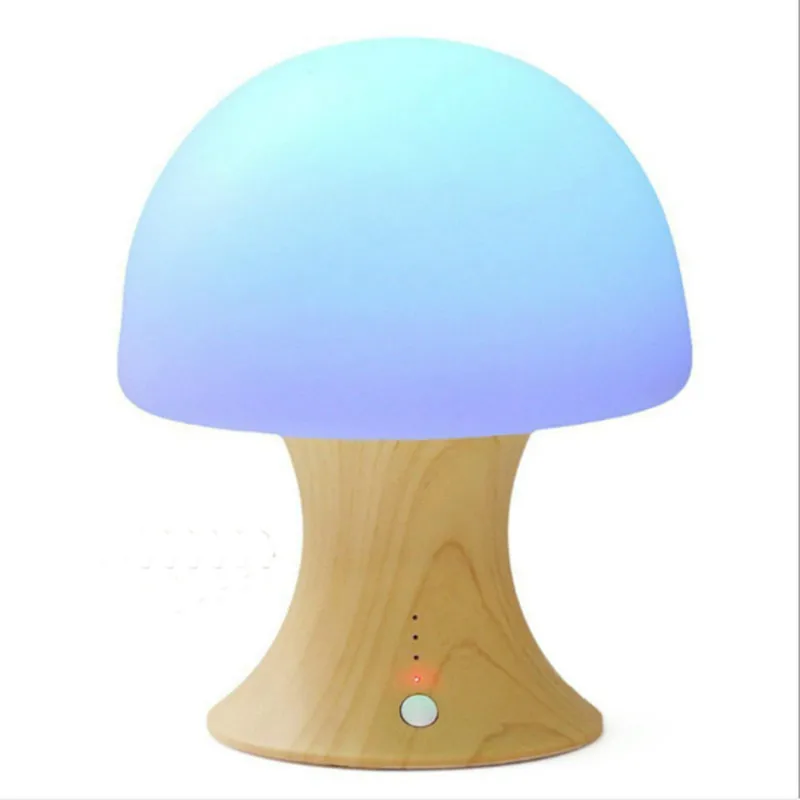 

LED bedside colorful warm table reading lamp/sleep silicone mushroom usb charging night lighting