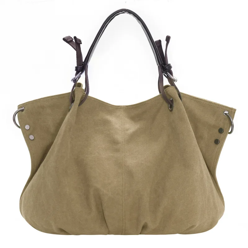 Женская холщовая сумка-хобо повседневный вместительный тоут с трапециевидными