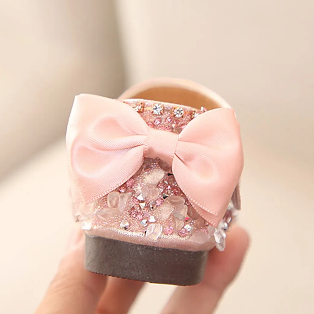 Children Infant Kids Baby Girls Bowknot Crystal Princess Sandals Casual Shoes | Детская одежда и обувь