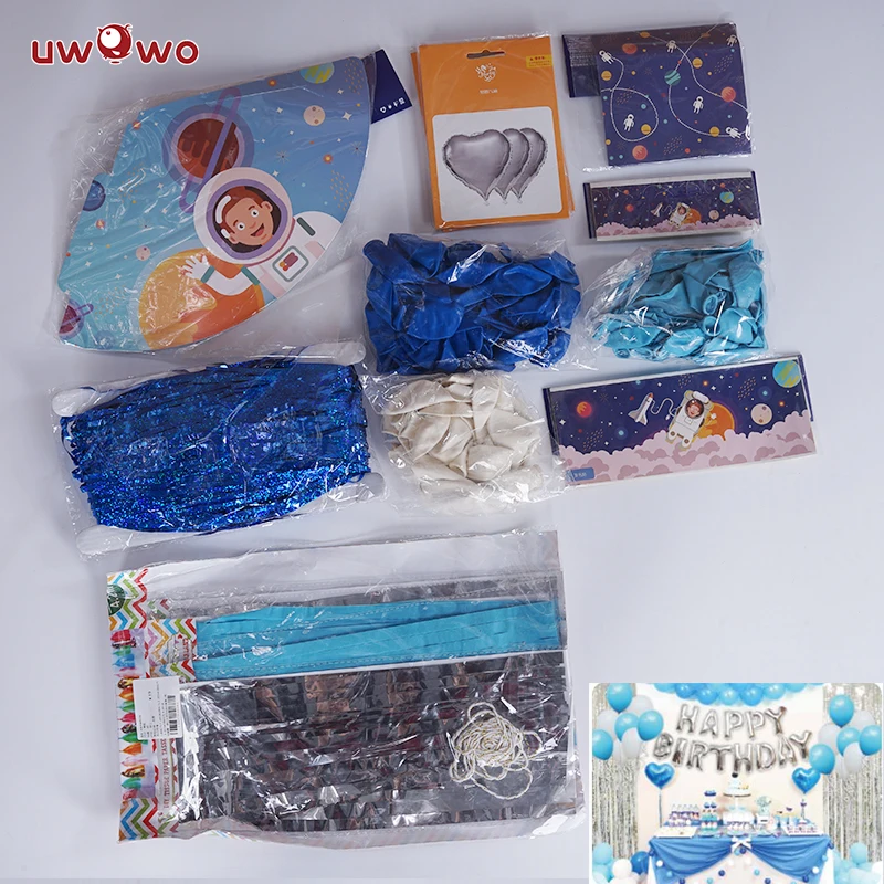 UWOWO Astronaut Birthday Party Decoration Full Set Welcome Ornament Robot Cosplay Costume Garnish | Тематическая одежда и