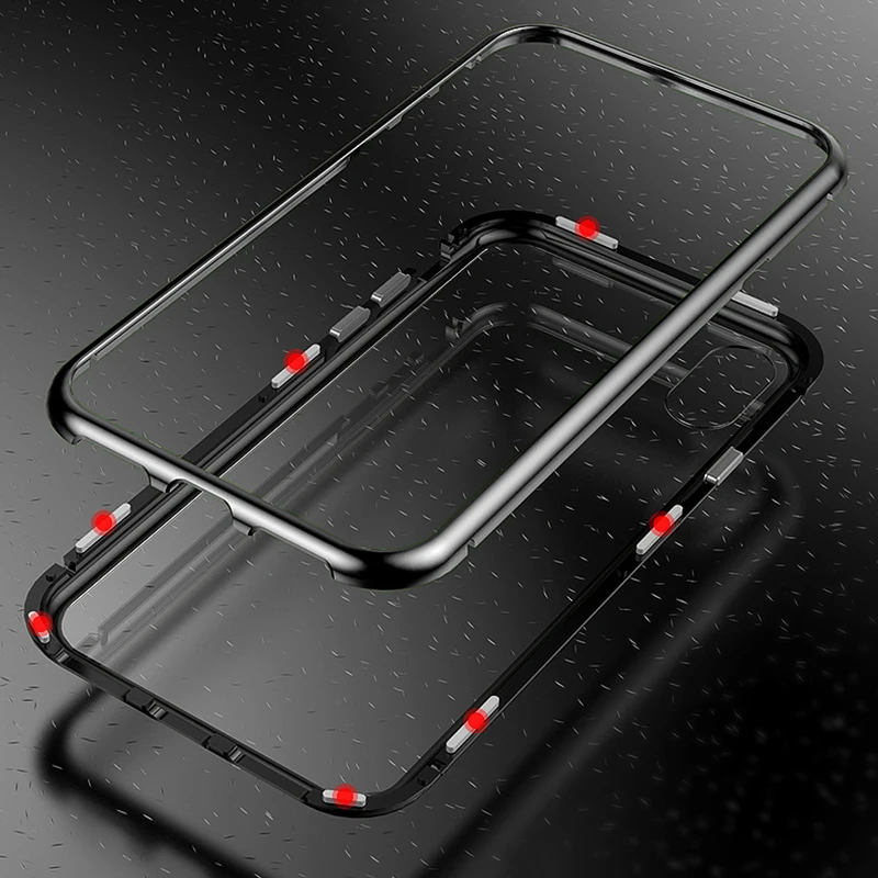 Ultra Magnetic Adsorption Case For iPhone XS Max XR X Phone Apple i phone 6 6s 7 8 plus RX SX Tempered Glass Back Cover | Мобильные