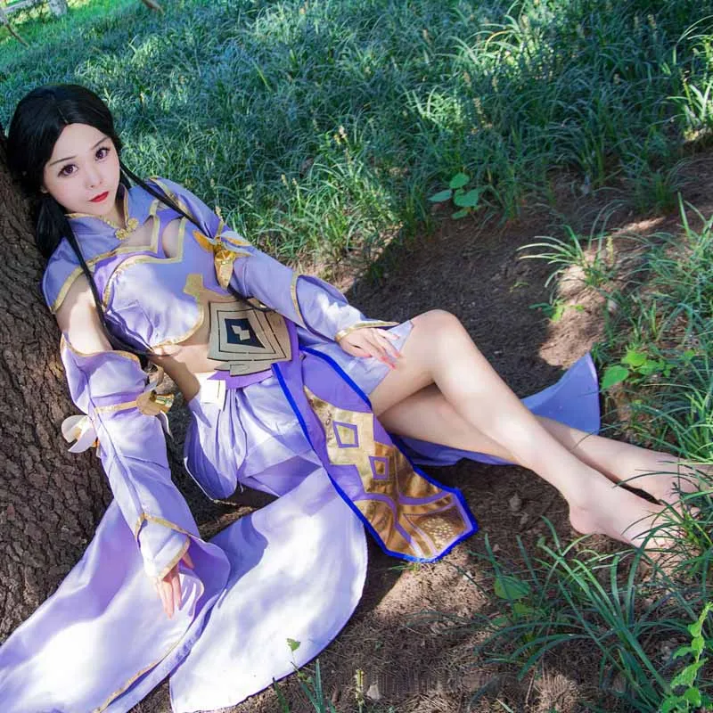 VEVEFHUANG популярная игра King of Glory Косплэй костюм Луна Zixia Фея древности топ + платье
