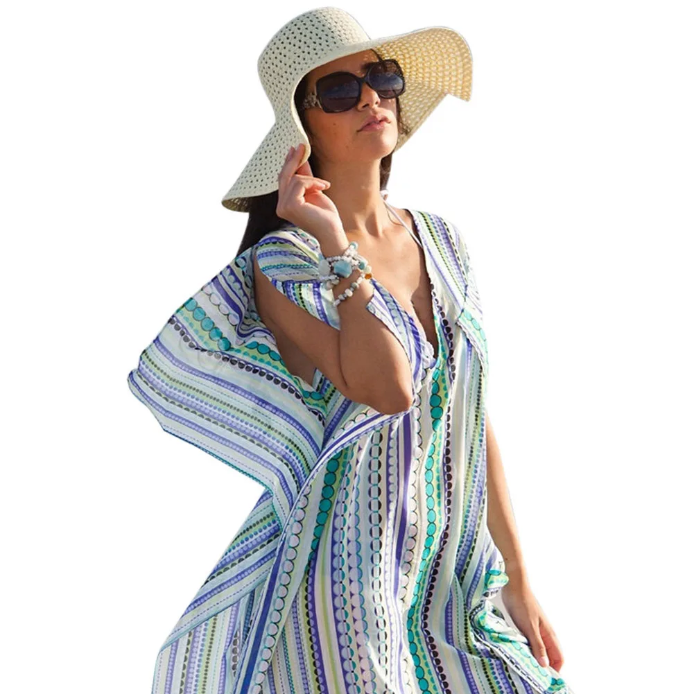 

Embroidery Cotton Beach Cover up Saida de Praia Swimsuit Women Bikini cover up Tunics for Beach Pareo Sarong Beachwear