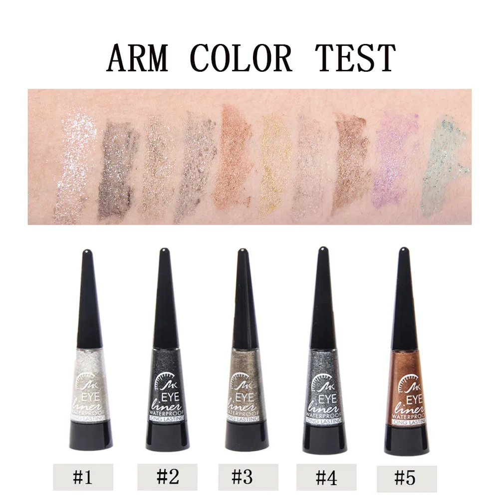 Жидкие тени для век с блестками ручка водонепроницаемые стойкие блестки