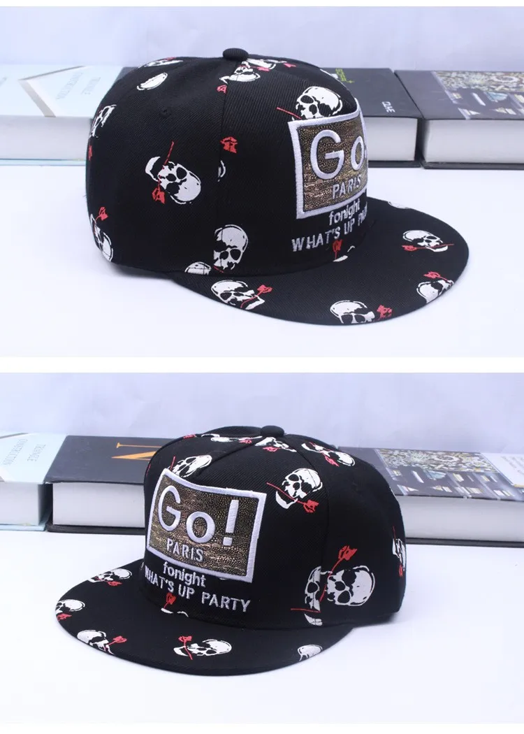 Головные уборы для женщин и мужчин gorras plana хип-хоп бейсболка «Кости» snapback кепки Модные Рок скейтборд GO пары Шляпа casquette Роскошные bboy