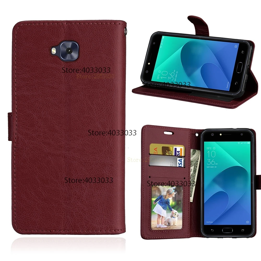 Флип чехол для Asus ZenFone 4 ZD553KL ZD 553KL ZD553 KL бампер ZenFone4 селфи Глобальный 553 телефон