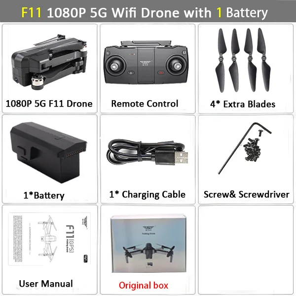 F11 1B Bx WiFi FPV RC Дрон 4K камера оптический поток 720P двойная камера RC Квадрокоптер складной селфи Дрон Visuo XS816 VS XS809S XS809HW SG106 - Цвет: F11 1B Bx