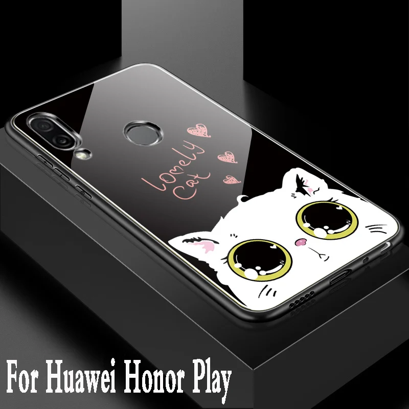 Чехол для Huawei Honor Play роскошный силиконовый бампер с закаленным стеклом 6 3 дюйма |