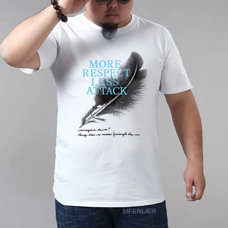 MFERLIER Plus size Summer t shirt men 5XL 6XL 7XL 8XL Bust 140cm Weight 140kg cotton Large 5 colors | Мужская одежда