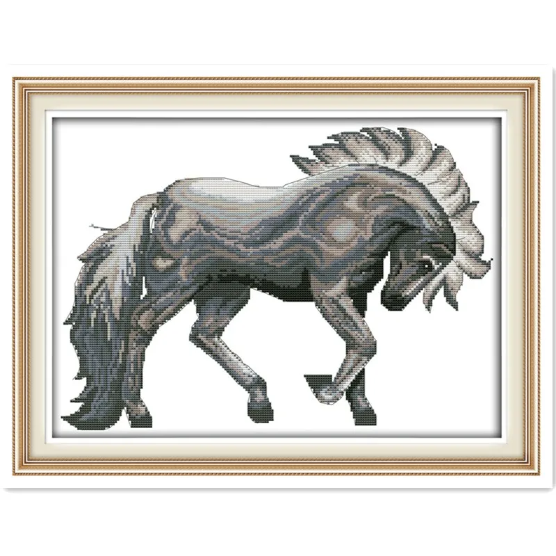 Horse 14CT 11CT pattern Chinese Counted Cross Stitch Patterns Kits kit fashion DMC Fabric | Дом и сад