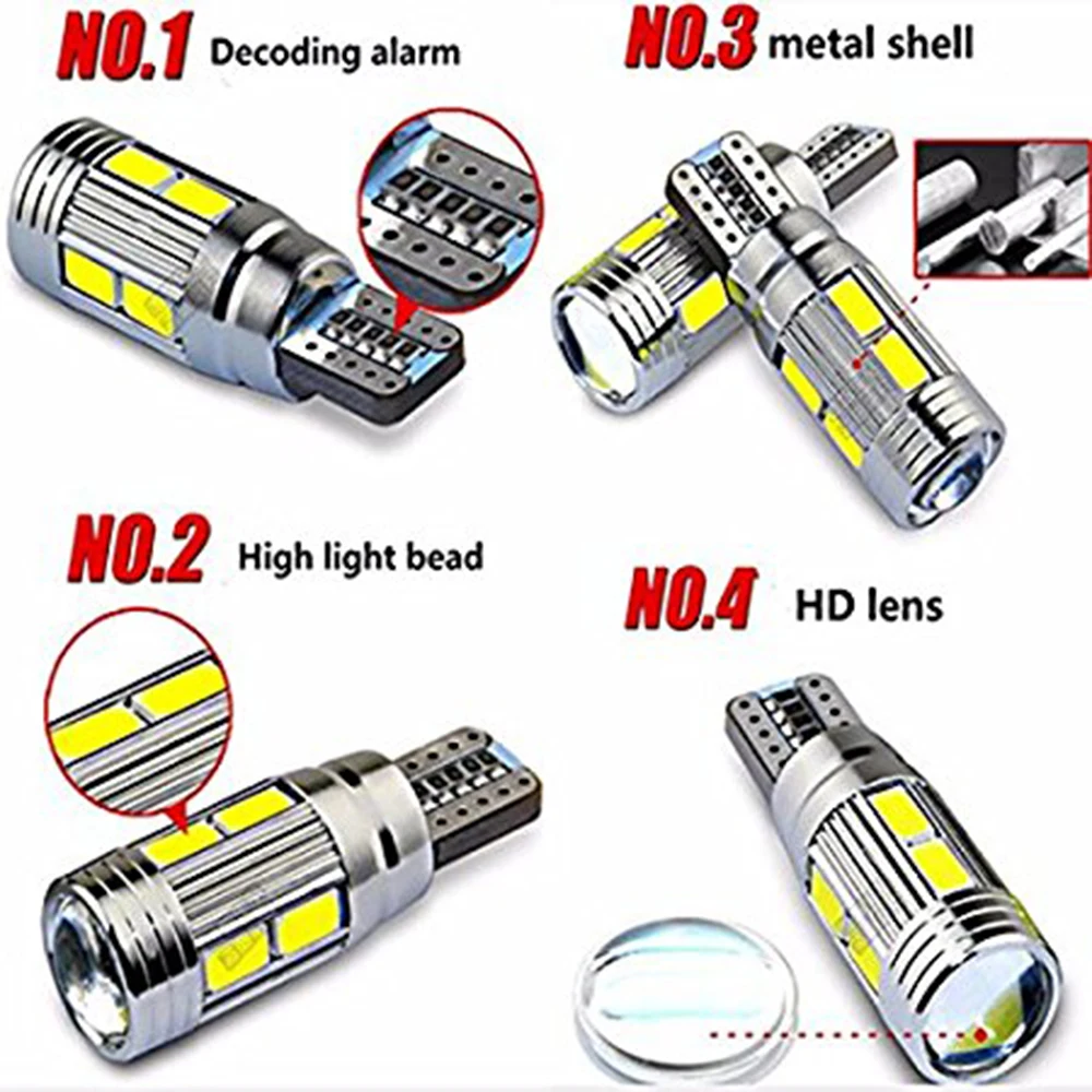 YSY T10 10 SMD 5630 LED объектив проектора автомобильные Габаритные фонари W5W 10SMD 5730