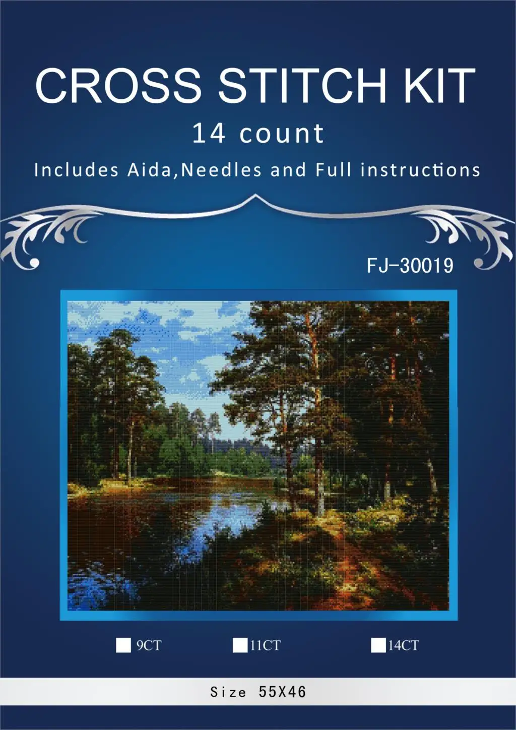 

Cross Stitch Kits Crafts 14CT Unprinted landscapes, River Forest Embroidered Handmade Art DMC Oil Painting Set Wall Home Decor 2