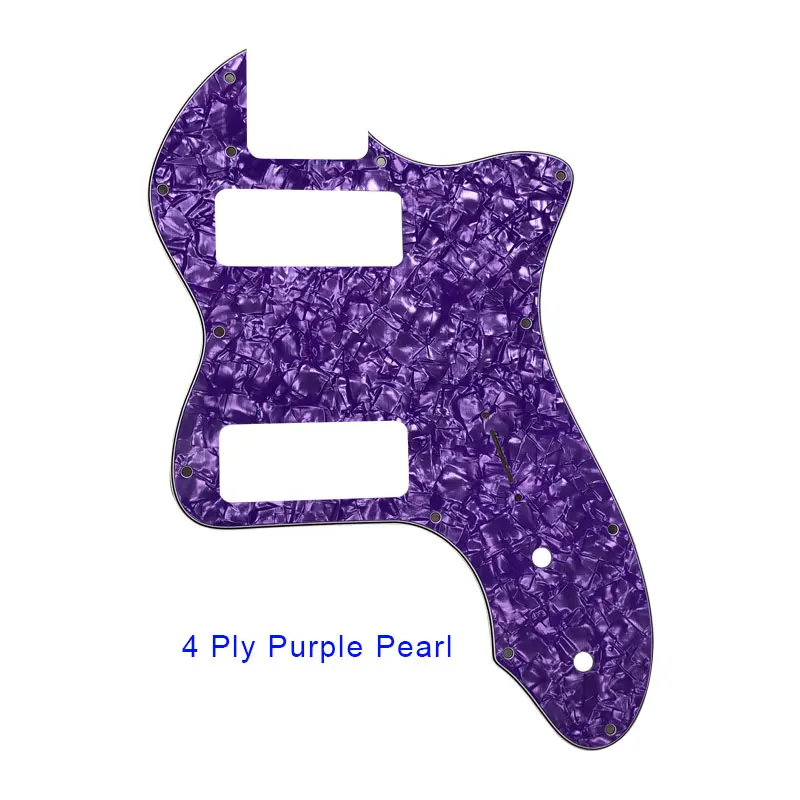 4Ply Purple Pearl Запчасти для гитары Pleroo-для классической серии '72 Telecaster Tele Thinline Guitar pickguard Scartch Plate с пикапами Humbucker P90 - Цвет: 4Ply Purple Pearl