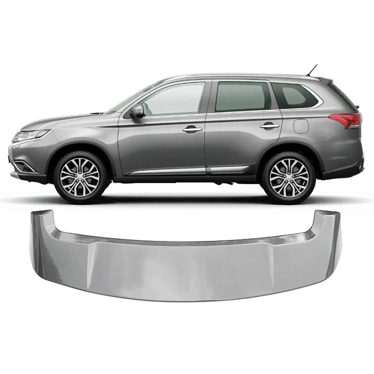 grey ABS краска задний спойлер багажника загрузки губы крыло для Mitsubishi Outlander задний спойлер 2013~ стайлинга автомобилей - Цвет: grey