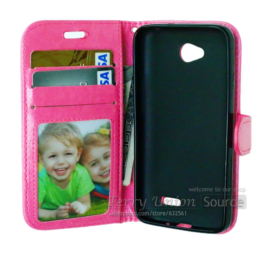 PU Leather Case For LG Optimus L70 L65 D325 MS323 D329 D320N D285 D280 L 70 65 With Card Stand Flip Cover | Мобильные телефоны и