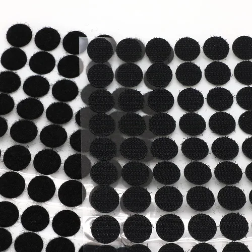 Black 15mm 100 пар 10 мм/15 мм/20 мм/25 мм/30 мм клейкая крепежная лента Dot крюк и петля Волшебная Наклейка круглая прочная самоклеящаяся крепежная лента - Цвет: Black 15mm