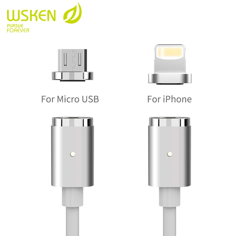 WSKEN Творчество Магнитный смартфон usb кабель для iphone и android молнии general cable.|usb cable