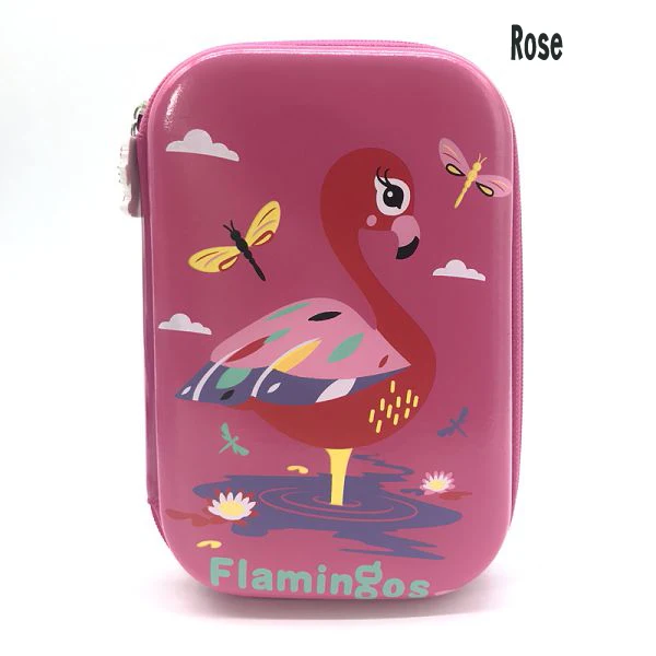 Rose flamingo Пенал Estuche Эсколар Kalemlik животного КАЛЕМ Kutusu Estuches Para El колеги коробка школы Kawaii карандаш большой единорог - Цвет: Rose flamingo