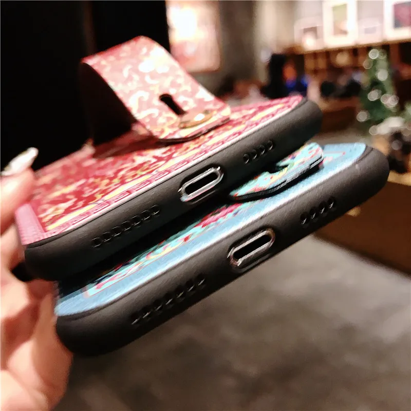 Чехол в стиле ретро с цветами для samsung Galaxy Note 10 10+ 9 8 S10 S9 S8 Plus, ремешок на руку, чехол s, мягкий чехол из ТПУ с подставкой