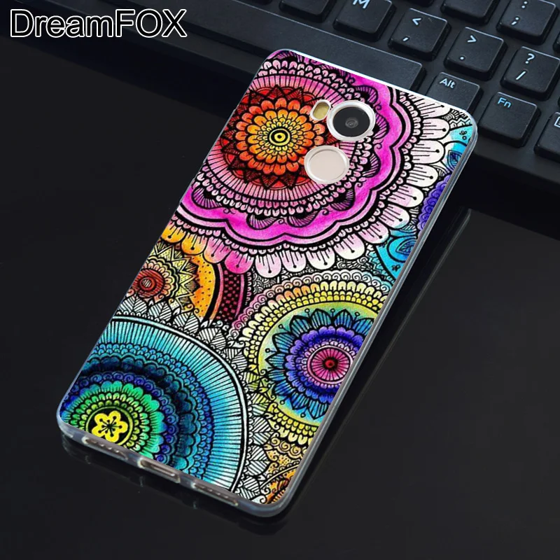 DREAMFOX L389 Paisley Flower Mandala Soft TPU Silicone Case Cover For Xiaomi Redmi Note 3 4 4X 5 5A 6 7 Pro Global |