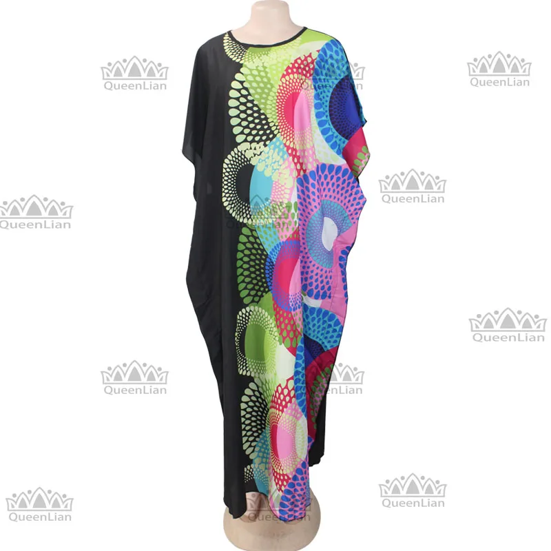 Женское длинное платье Дашики шифоновое традиционное свободное большого