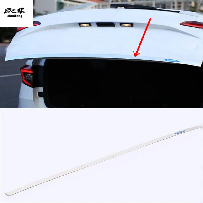 

1PC Stainless Steel Rear Trunk Door Sill Decoration Cover for 2017-2018 Skoda KAROQ NU7 Car Accessories